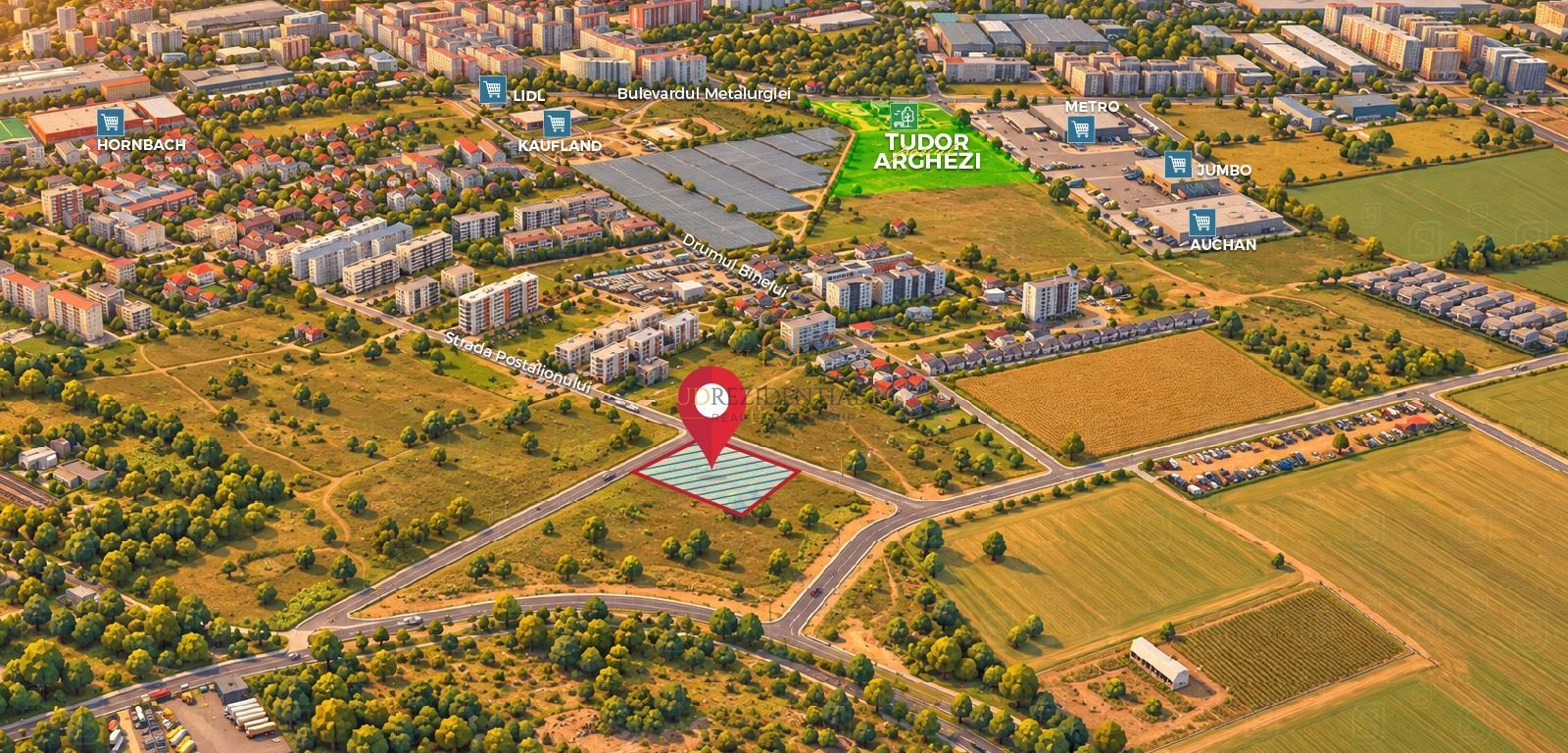 Teren 5.000 mp pe colt | Postalionului – Metalurgiei - Poză 2