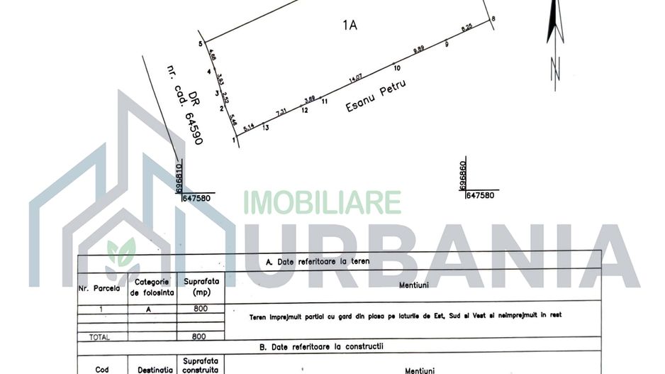 Teren intravilan de vanzare, 800 mp, Victoria, Iasi - Poză 2