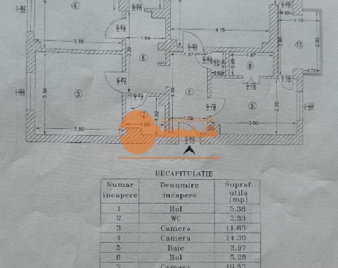 Apartament 3 camere | Lujerului | 78 mp - Schiță 7