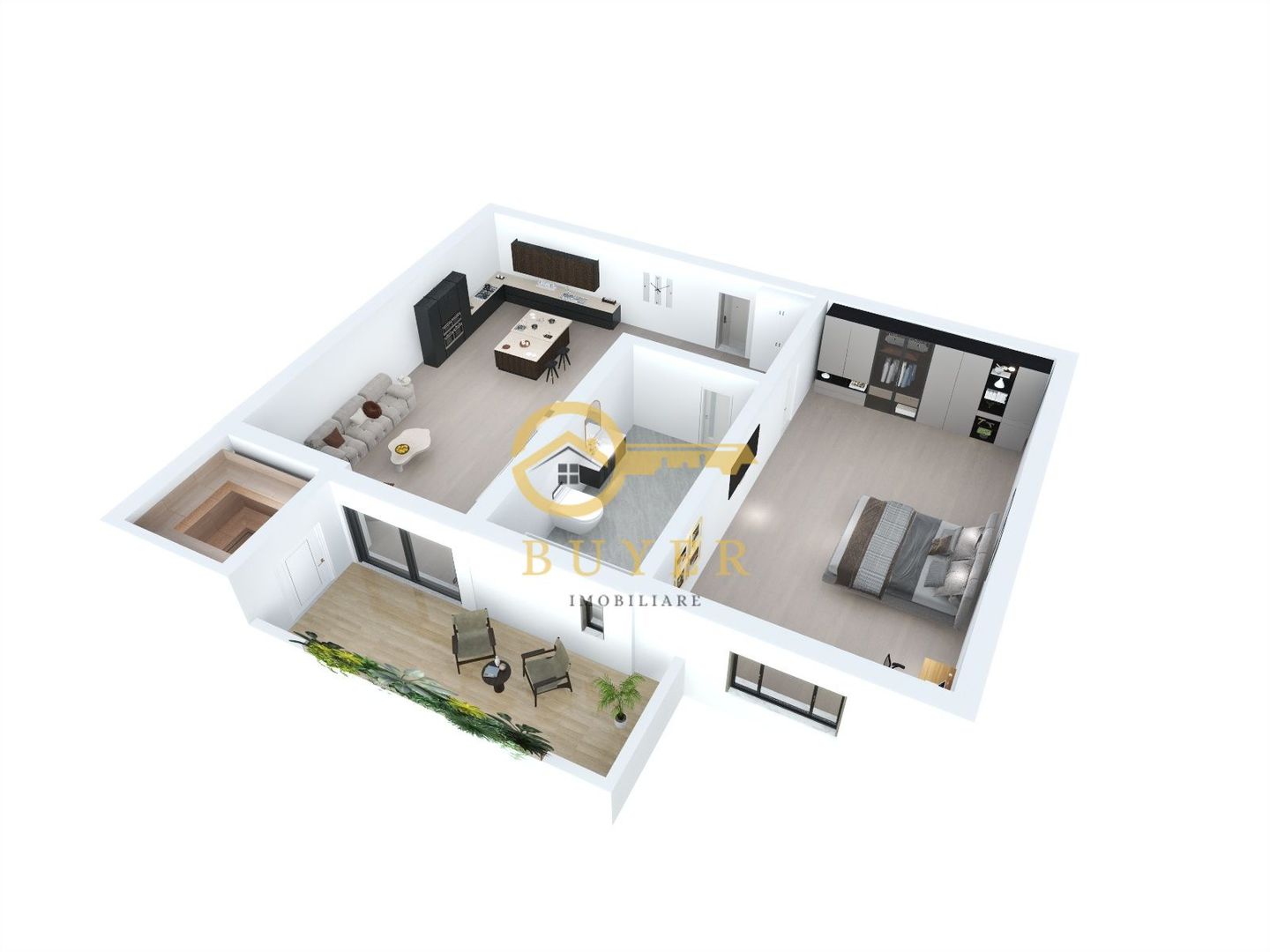 Apartament cu 2 camere si gradina, in Sibiu - bloc nou, cu lift - Poză 4