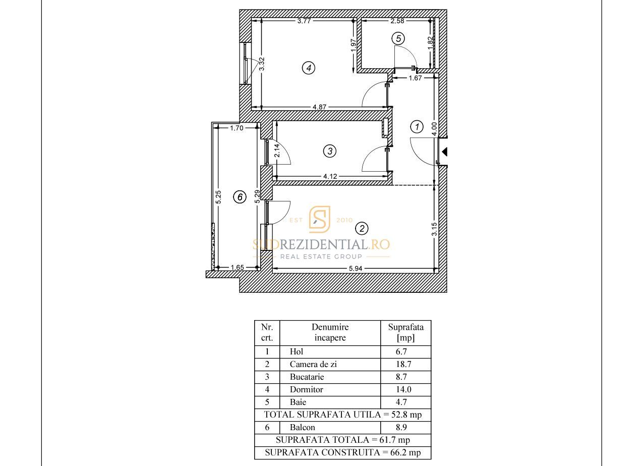 De închiriat 2 camere, Vienna Parkside, Mobilat + Parcare - Schiță 8