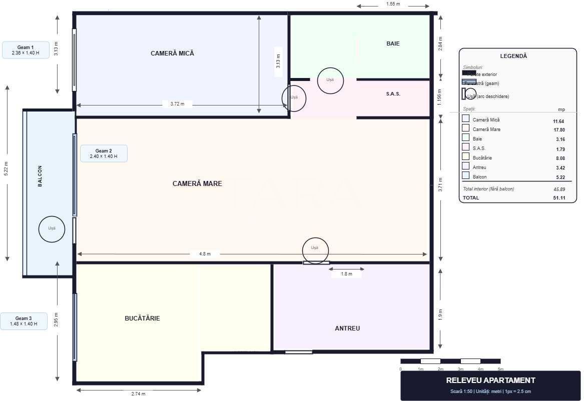 Apartament cu 2 camere, complet renovat, aproape de faleza Someșului. - Poză 1