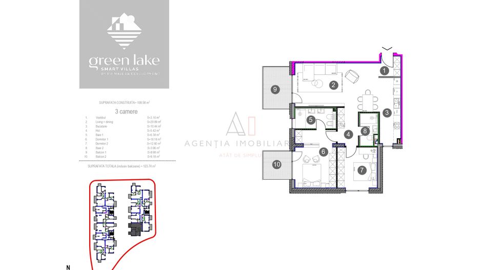 3 Camere 92 MP Finalizat | Baneasa | Green Lake - Poză 11