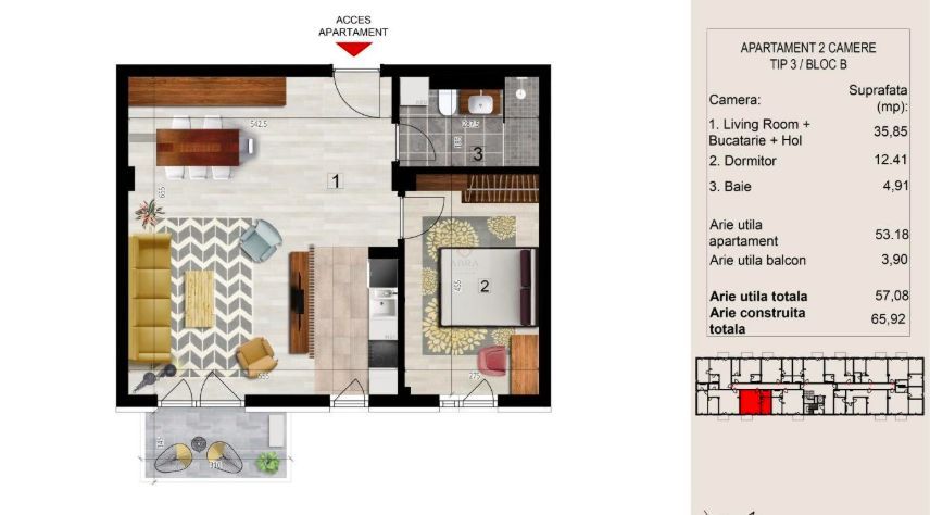 Apartament 2 camere vedere lac Baneasa - Poză 4