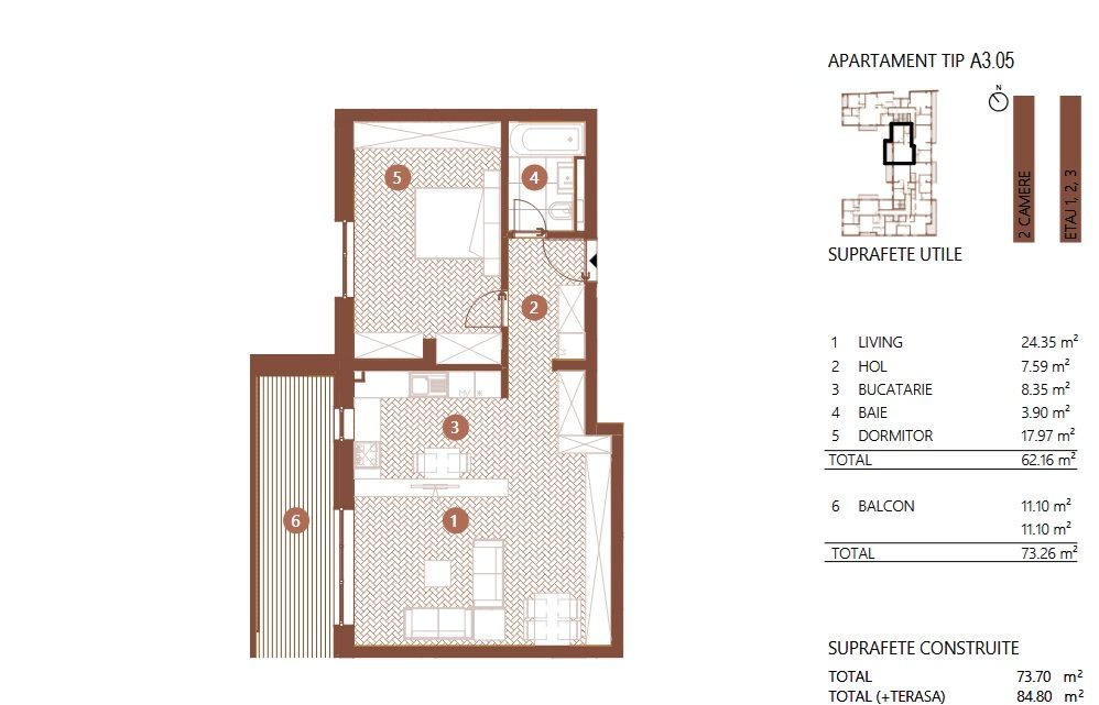 Apartament spatios 2 camere I Zona Barbu Vacarescu I Imobil nou - Poză 13