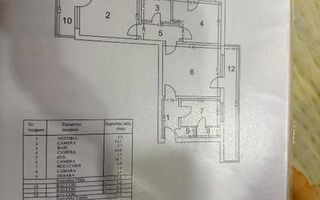 3 Camere - 67MP | Etaj 3/9 | Reabilitat | 3 Balcoane | M Grivita 10min - Schiță 14