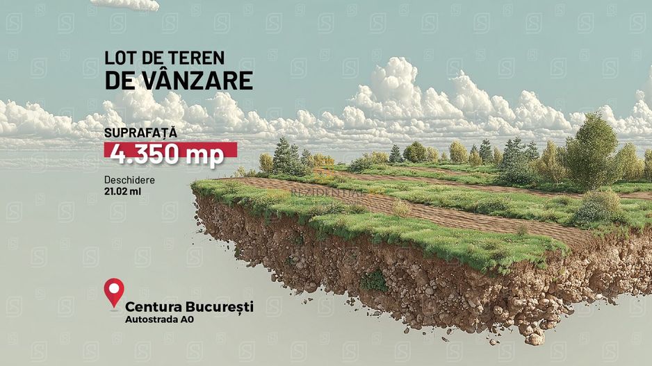 Teren intravilan, 4200 mp, adiacent A0 si Centura Sud - Poză 1