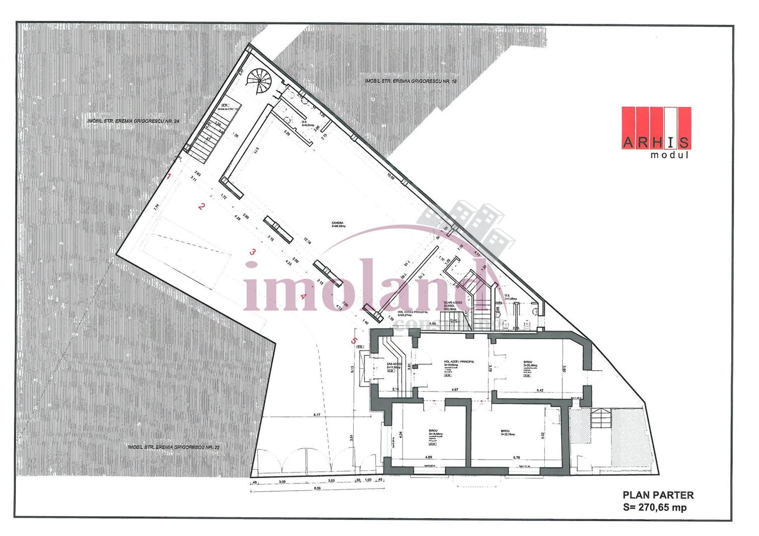 Vila impunatoare - 20 camere - birouri - Romana-Lahovari - Schiță 21