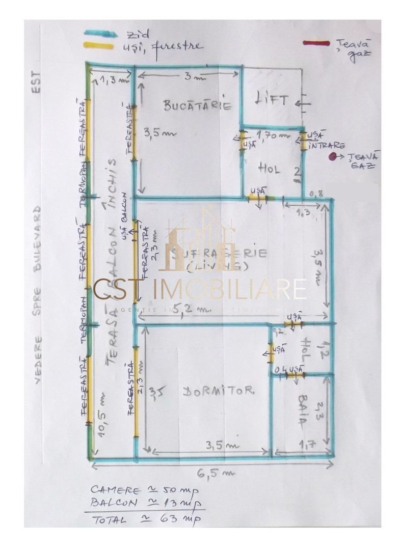 Apartament 2 camere, 50 mp, central, aproape de Nokia - Poză 10