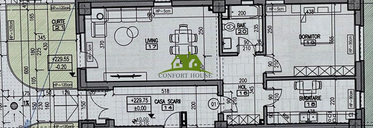 Apartament 2 camere, bloc nou, P+3, Ap.01, Parter, Bl.4 - CP2457326 - Poză 5
