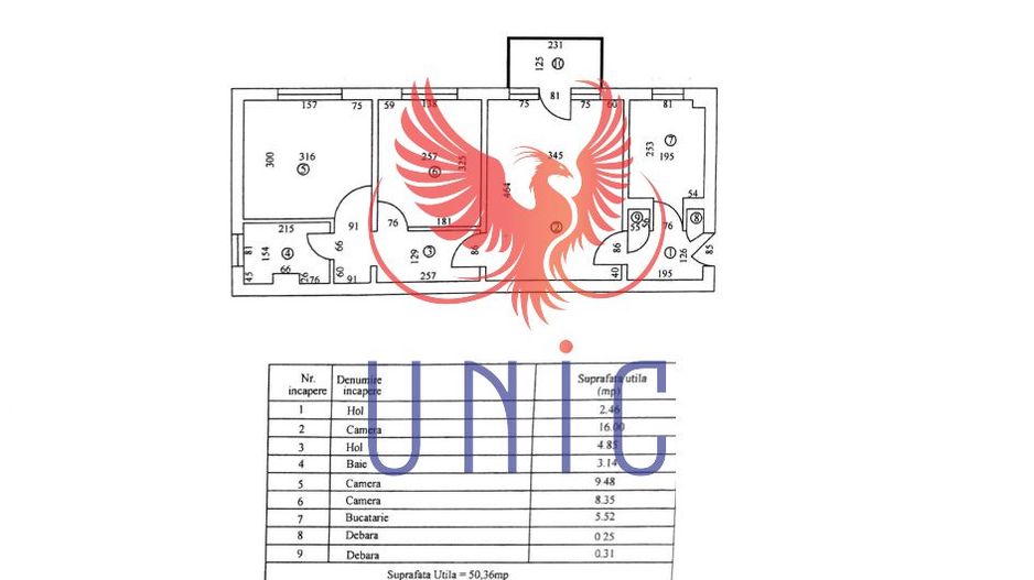 Apartament 3 camere Rovine et 3/4 - Schiță 10