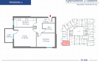 2 Camere, 62 mp, Et 4, LANGA METROU, finisat modern, COMISION 0% - Poză 15