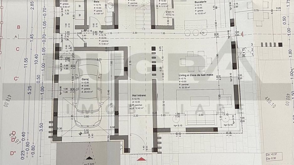 Casa individuala premium 191mp, teren 500 mp, Chinteni - Poză 7