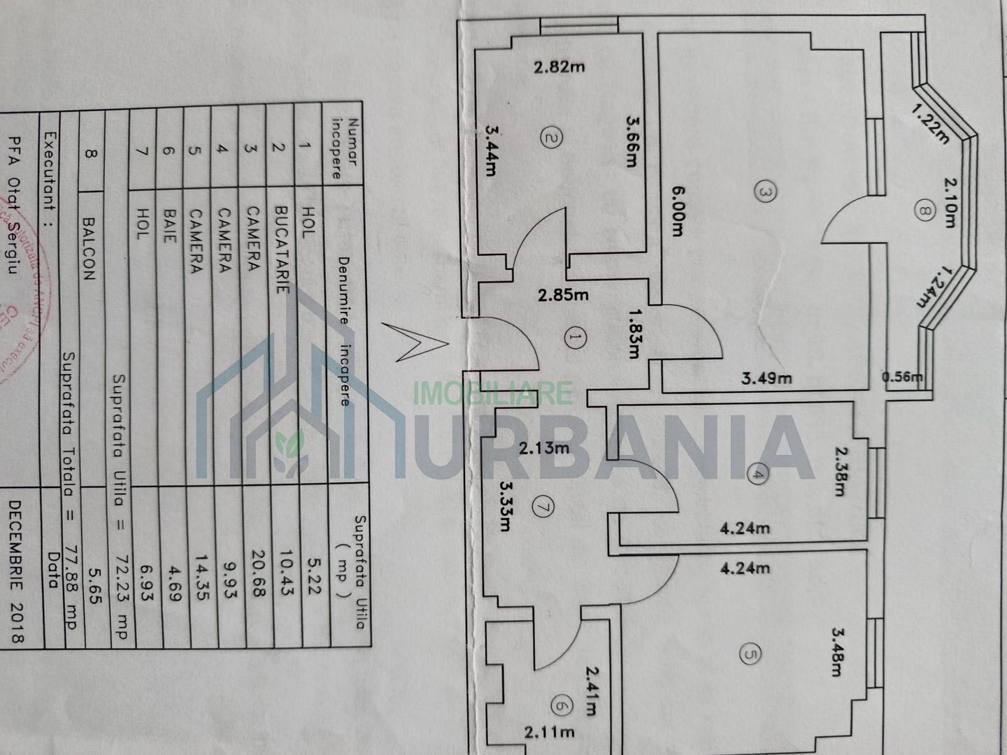 Apartament 3 camere, 78 mp, etaj 1, cu vedere la esplanada Nicolina, Iași - Poză 7