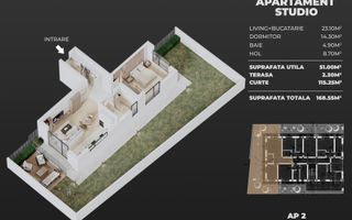 2cam.studio dec+curte+parcare, semicentral Popesti-Leordeni - Poză 2