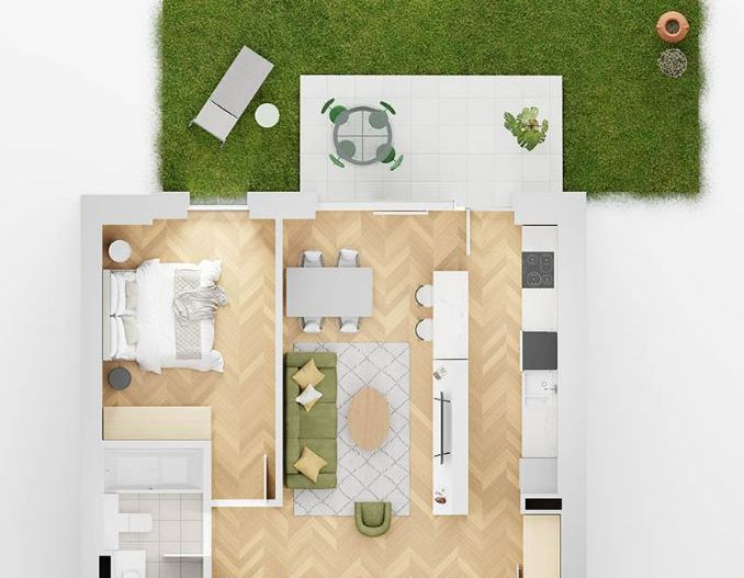 apartament 2 camera lakefield - Schiță 1