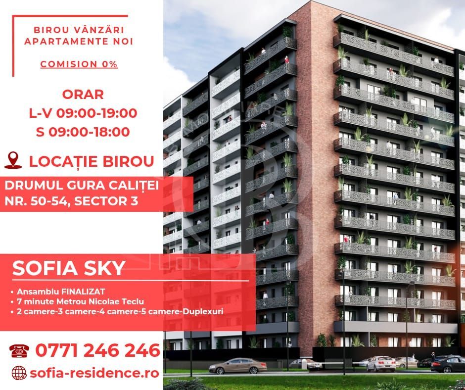 Finalizat-3 camere-2 bai-Terasa 37mp-7min Metrou N. Teclu - Poză 2