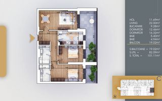 Apartament 3 camere Bloc Premium la 700m Metrou N. Teclu - Poză 2