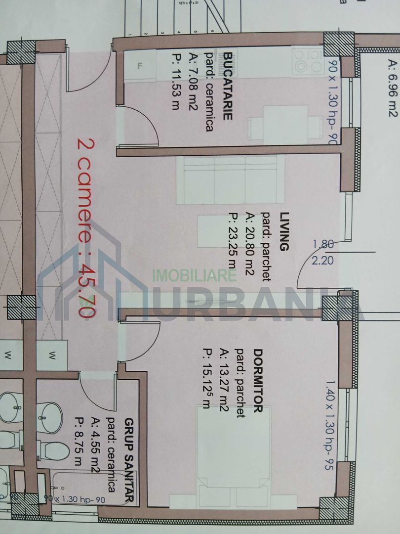 Apartament 2 camere, 52 m², zona Dealul Zorilor / Păcurari, Iași - Poză 1