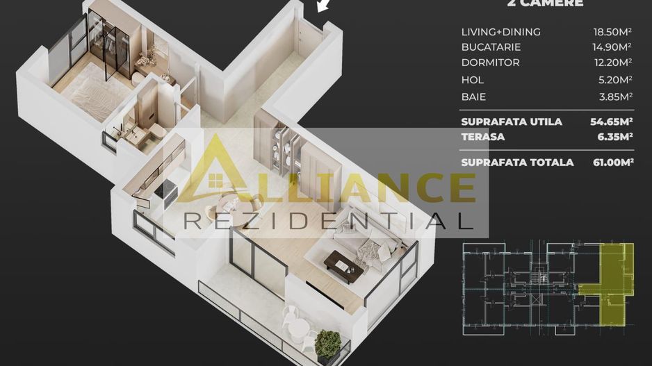 Ame Residence Exclusivitate  Proiect nou ap 2 si 3 camere - Poză 2