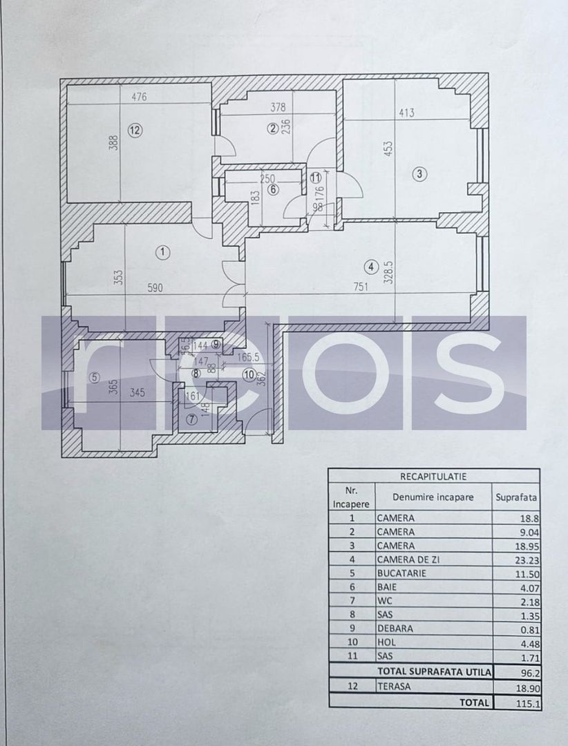 VANZARE 4 CAMERE DECOMANDAT - PIATA UNIRII - Poză 8