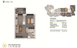 PROMO 2 camere in Theodor Pallady cu Loc de Parcare BONUS - Schiță 2