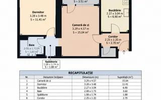 Apartament 2 camere Pajura |Renovat |Bloc reabilitat |La 6 min de metrou Jiului - Schiță 26