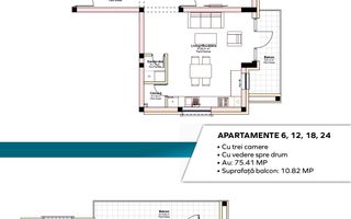 Apartament premium 2 camere la cheie, 52mp.1 parcare bonus - Poză 6