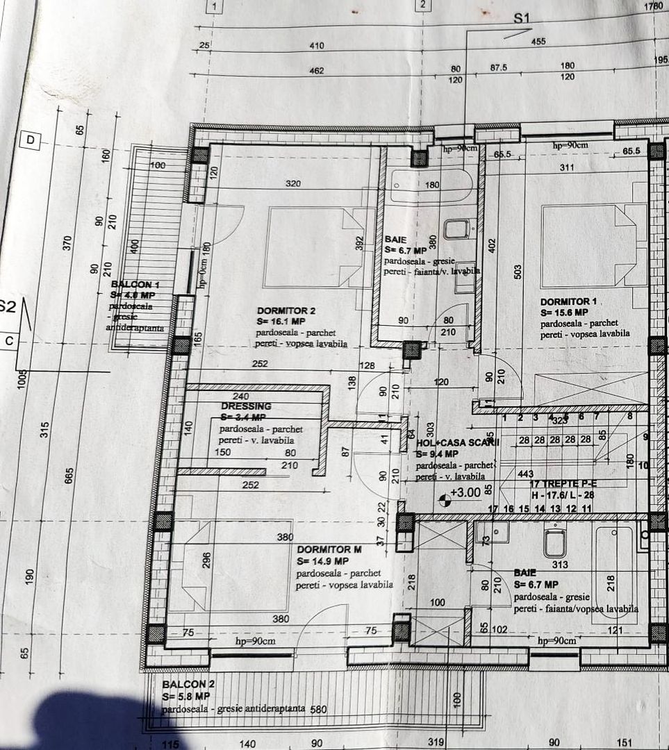 Duplex P+1+M, 251 mp utili, teren 340 mp – Domnești - Schiță 21