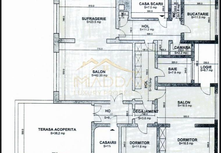 4 rooms ***203 SQM useful*** / 38 SQM terrace + garage / Primaverii - Schiță 41