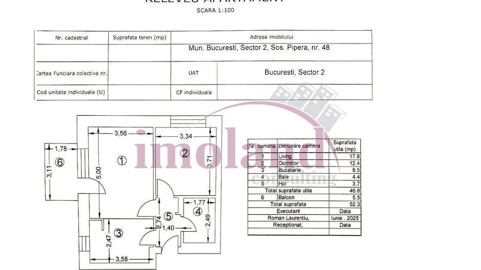 Vanzare - Apartament - 2 camere+balcon - Nusco City-Aviatiei-Promenada - Schiță 15