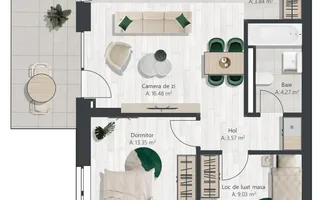 Apartament finalizat cu 3 camere | Denya Forest - Schiță 11