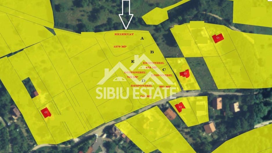 Terenuri intravilane cu PUZ și utilități în Cisnădioara - Poză 1