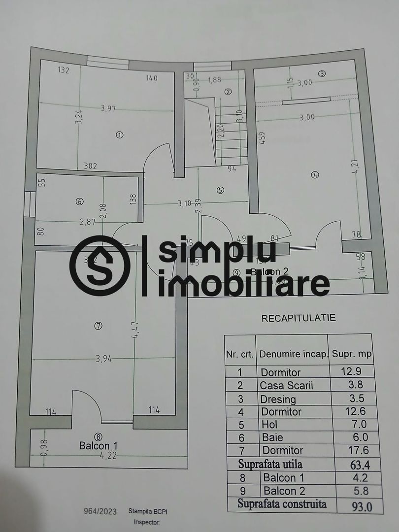 2 camere semidecomandate, etajul 2- Brazda lui Novac! - Schiță 6