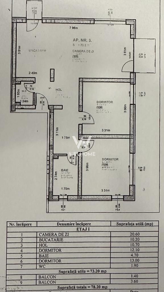 Apartament modern de lux, luminos, cu parcare inclusă - Schiță 10