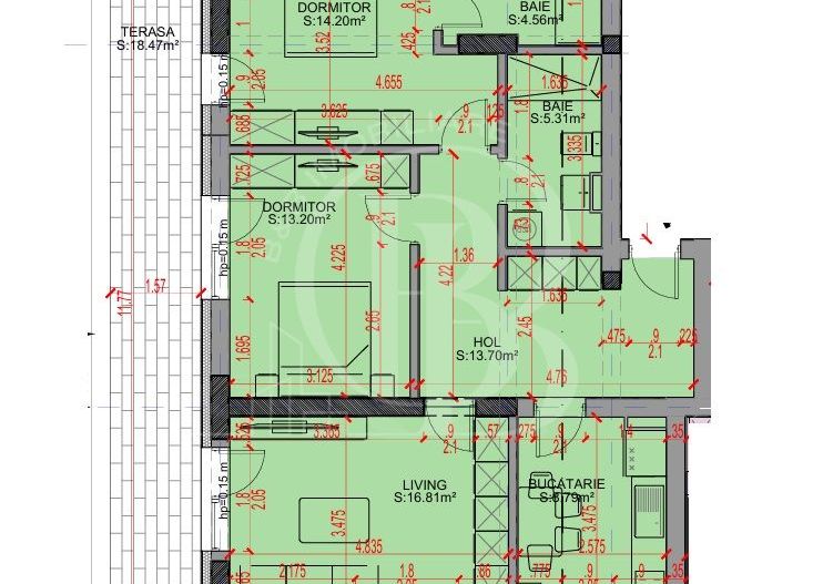 Apartament 3 camere Promo Loc Parcare Theodor Pallady - Schiță 2
