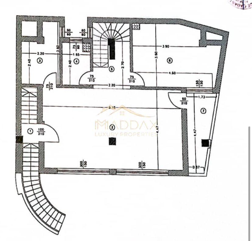 Spatiu birouri 5 camere elegant perntru inchiriere **160 mp** / Piata Romana - Schiță 23