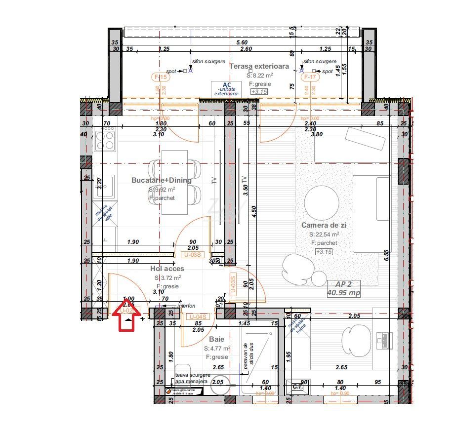 Asfalt. Etaj 1. Balcon mare. - Poză 8