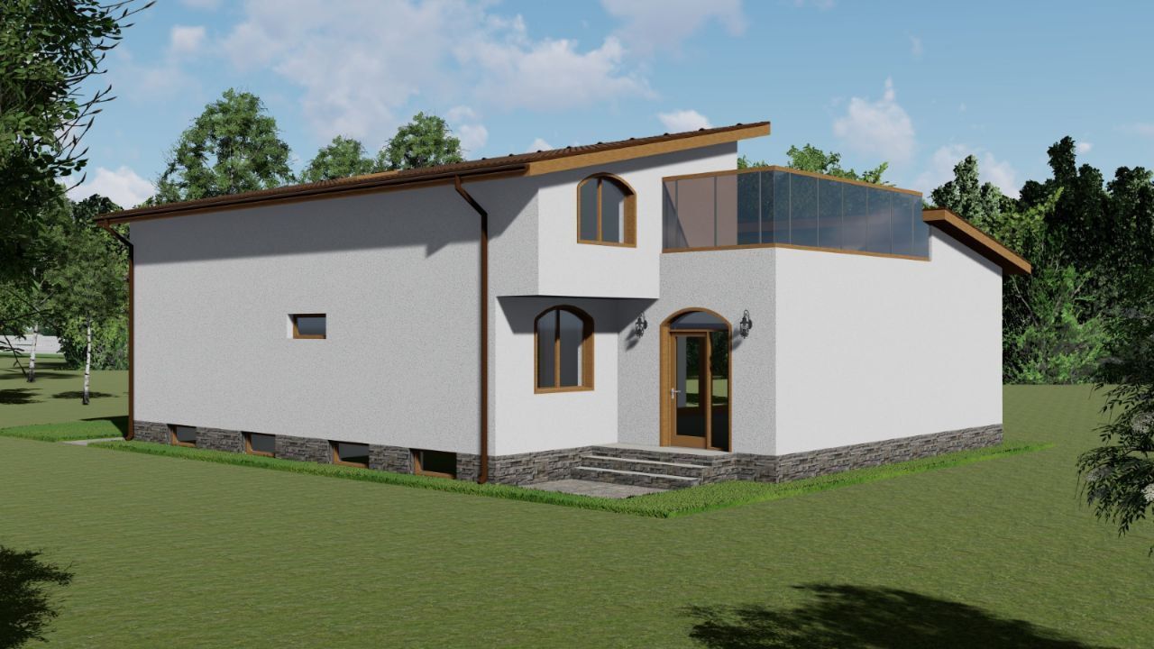 Proiect casă cu mansardă în construcție Micălaca - Poză 10