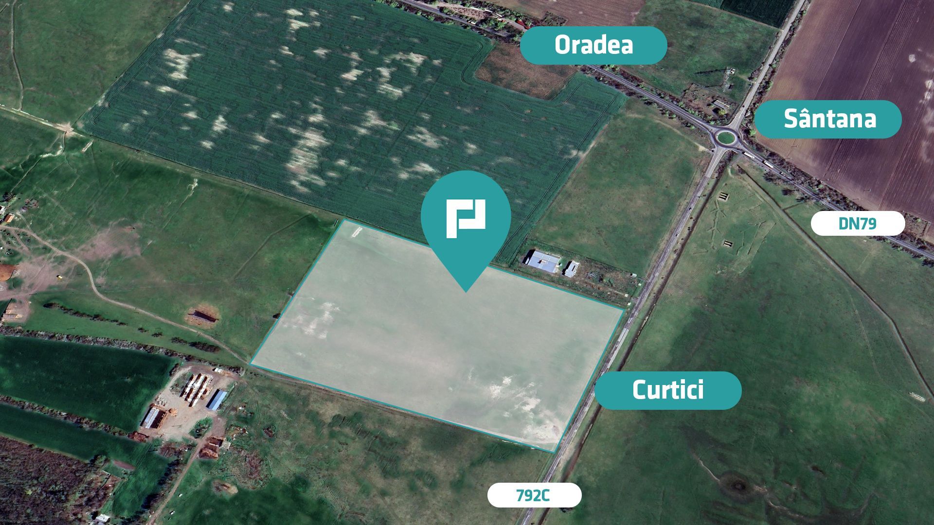 Teren intravilan 10,5 ha în com. Șimand, jud. Arad - Poză 1