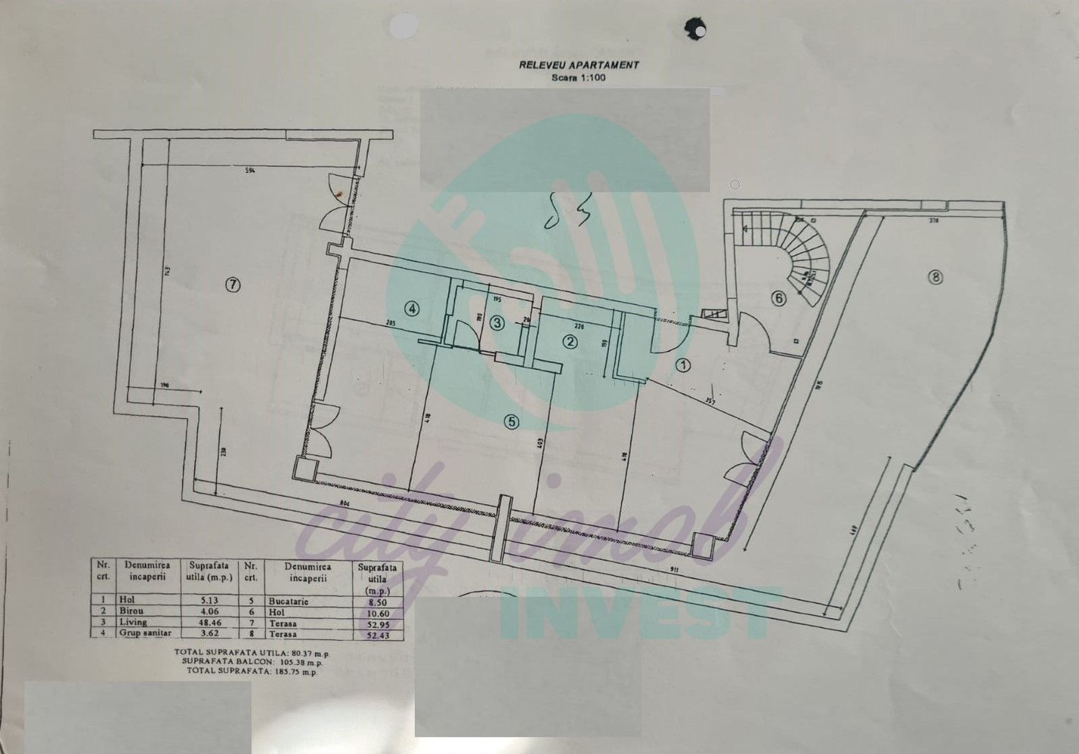 Penthouse Unic cu Terase de 100 mp - Poză 6