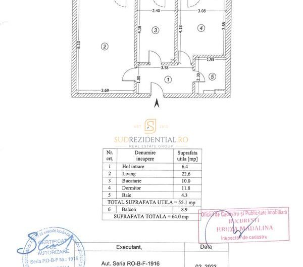 Apartament 2 camere modern, mobilat si utilat lux, 64 mp, rond Metro - Poză 6