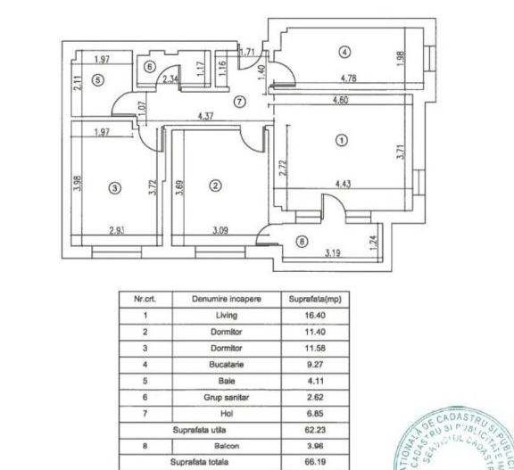 APARTAMENT LUMINOS DECOMANDAT | Militari Residence | Sergent Ilie Petre - Schiță 7