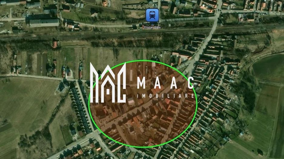 Teren intravilan 413mp | Cristian  ,autorizatie casa proiect, toate utilitatile - Poză 3