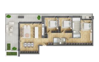Apartamente 4 camere în Ansamblul Alpha Distrikt, Bartolomeu, Brașov - Schiță 8
