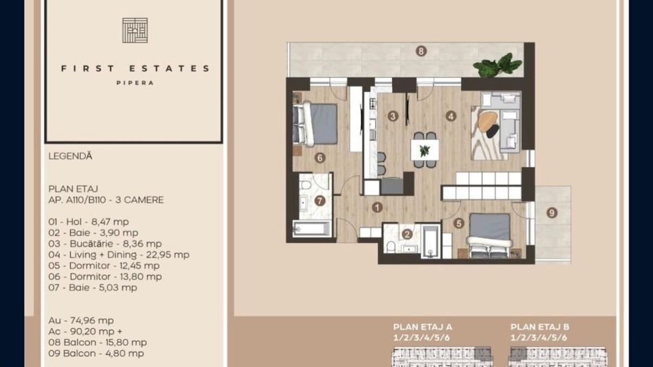 Apartament 3 camere First Estate I Parcare subterana inclusa - Poză 2