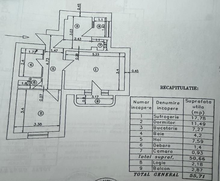 Apartament 2 camere Baicului-Pantelimon - Schiță 11