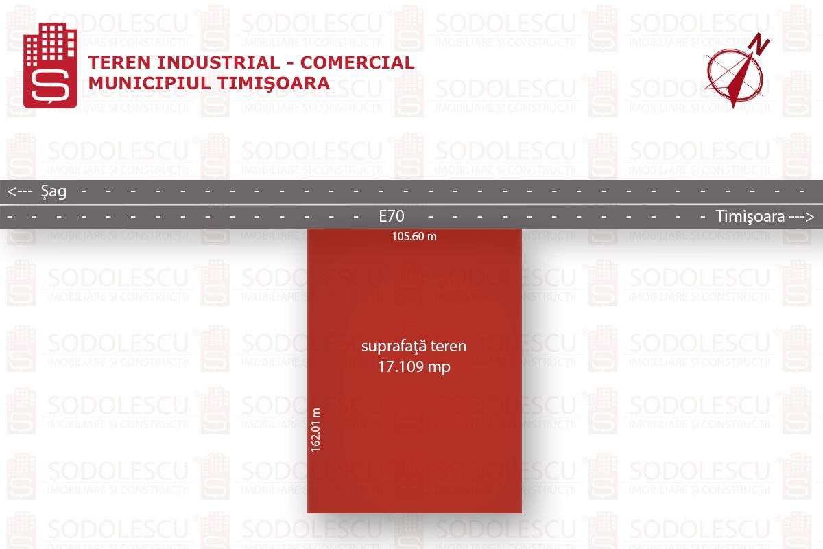 Teren industrial 17,100 mp- Exterior Sud - Poză 1