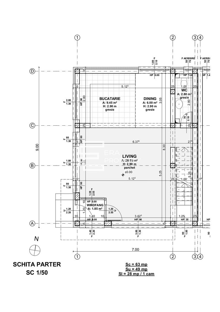 Casă modernă | 4 camere | 3 băi | Terasă 18,75 mp | Selimbar – Str. Triajului - Schiță 7
