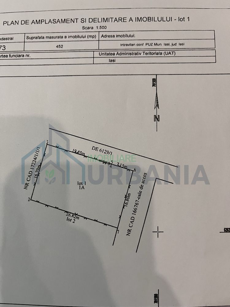 Teren intravilan 452 mp pe strada Alexandru Zirra, zona Bucium, Iași - Poză 2